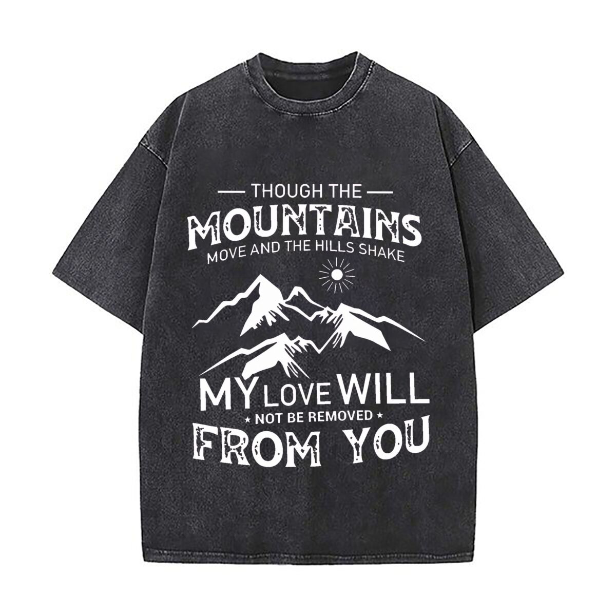 Outdoor Adventure Quotes Short - Camisetas Oversize Vintage con Estampado de