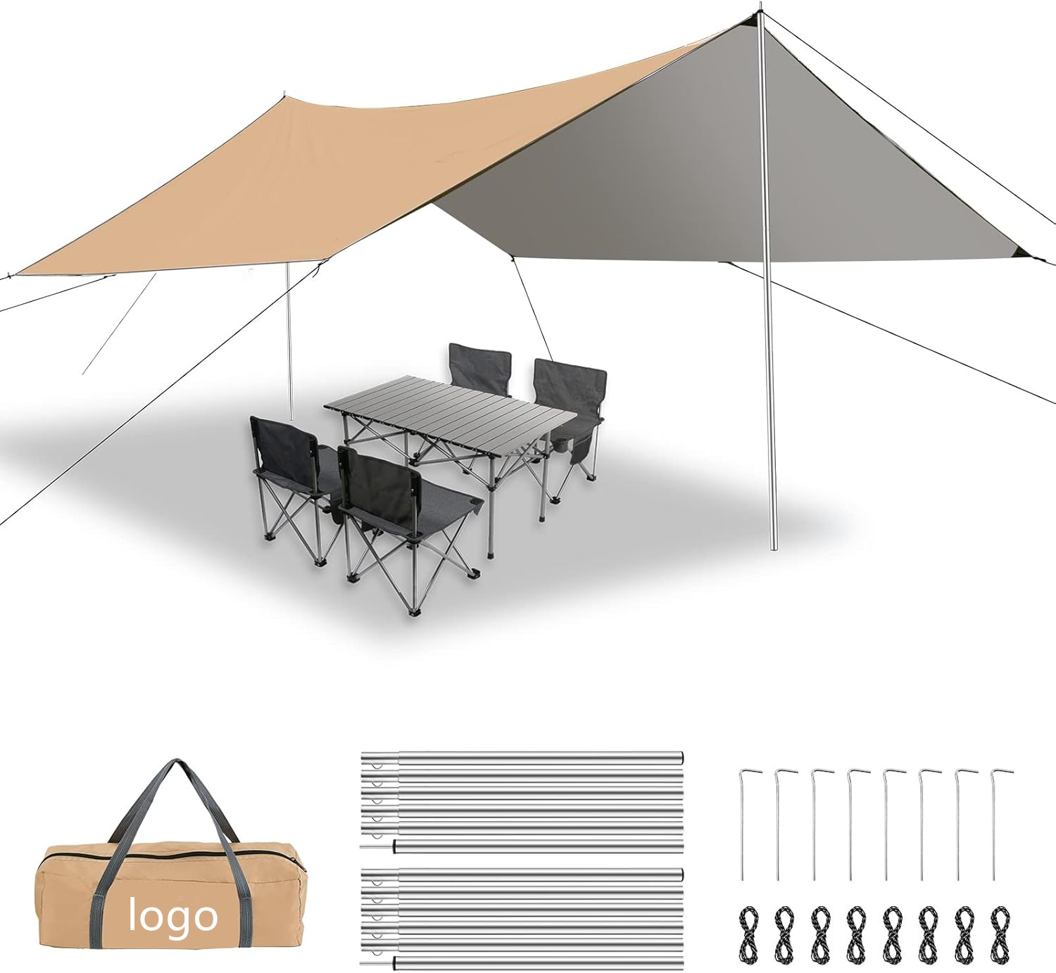 Hammock Rain Tarp - Lona impermeable para hamaca 2026, 12x10