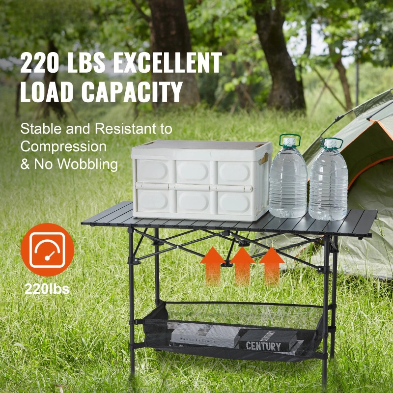 1 mesa de camping plegable por - Outdoor Adventure Table With Storage reseña y precio