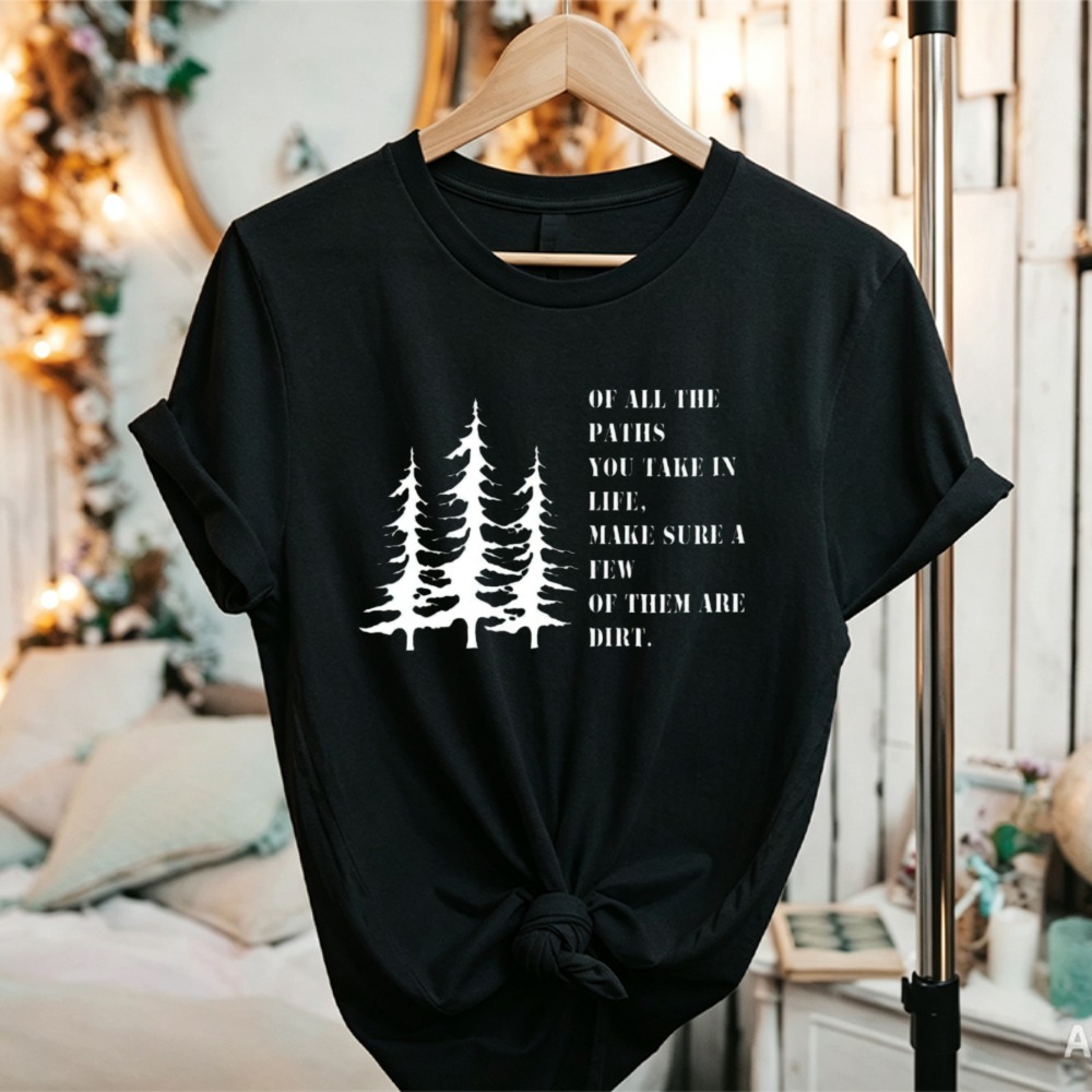 Camiseta gráfica con cita de l - Outdoor Adventure Quotes Short reseña y precio