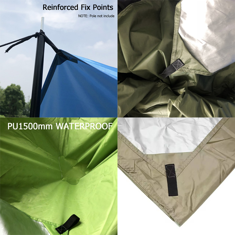 Lona de Camping DANCHEL 3x3m,  - Hammock Rain Tarp reseña y precio
