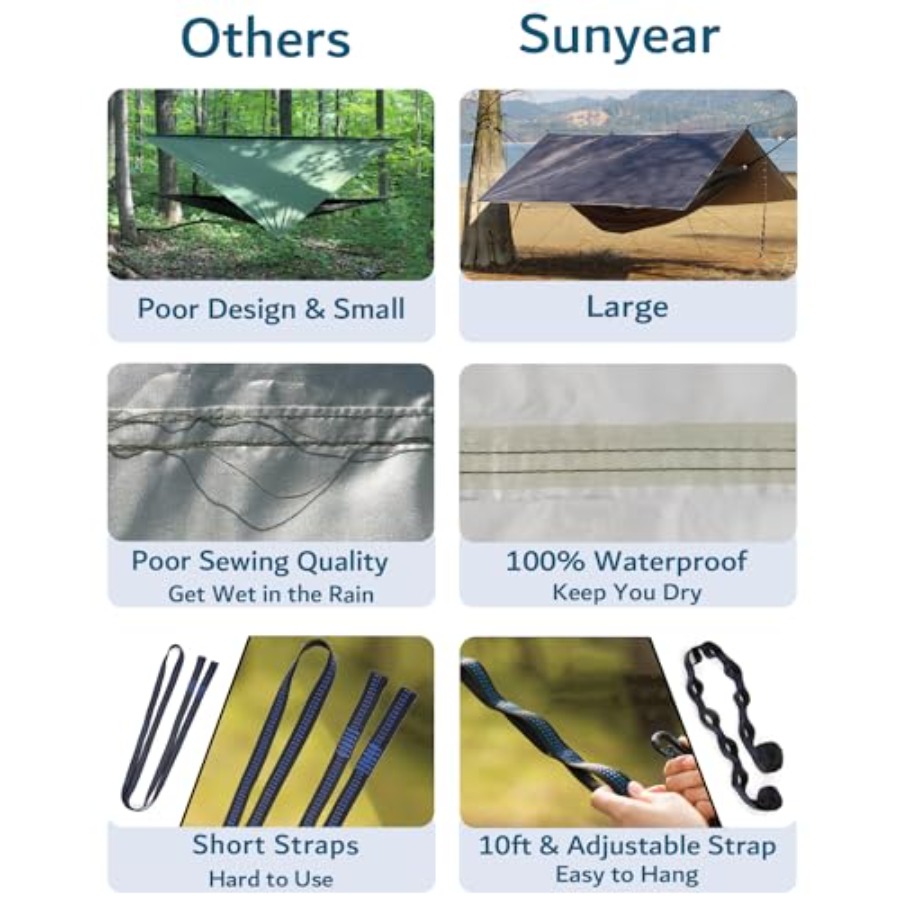 Hamaca Portátil para Acampar c - Hammock Rain Tarp reseña y precio