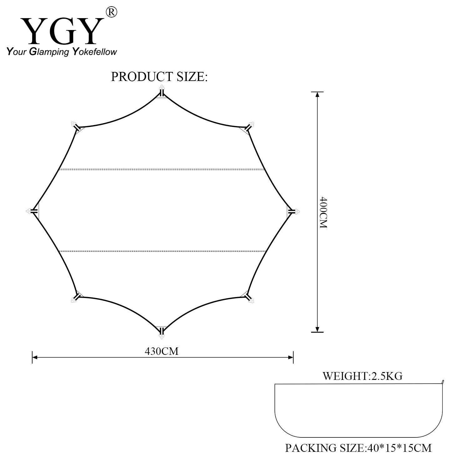 YGY Poly algodón/TC lona toldo - Hammock Rain Tarp reseña y precio