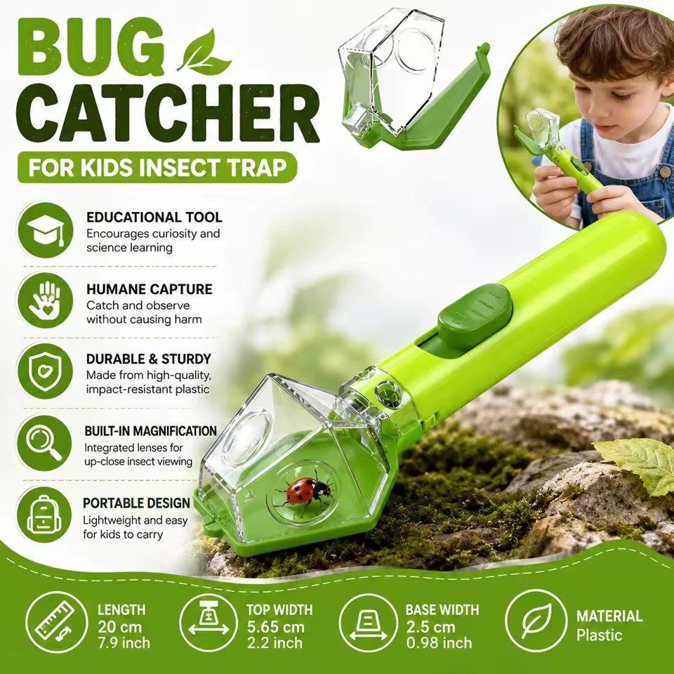 Atrapa insectos portátil con l - Outdoor Adventure Educator reseña y precio